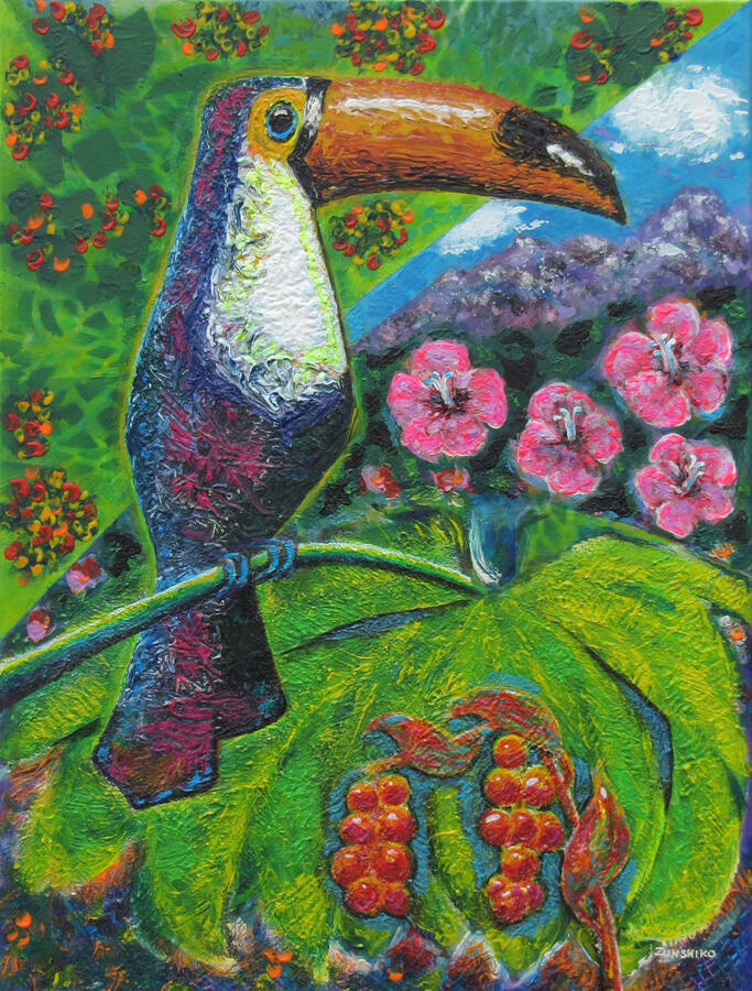 Toucan Paradise 60 x 80 cm (acrylic painting on canvas)